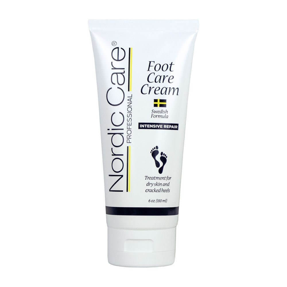 Nordic Care Foot Care Cream in a tube for intensive repair of dry feet and cracked heels.
