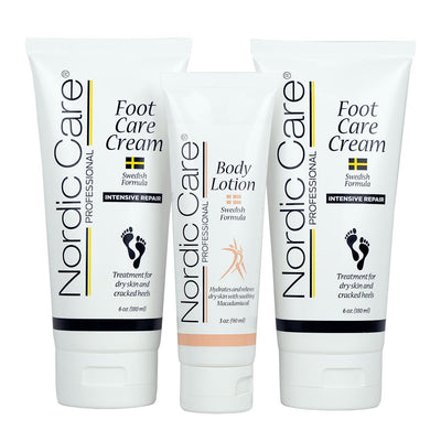 Foot Care Cream 2-pack and 3 oz Body Lotion